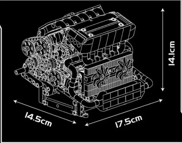 Конструктор Mould King двигатель BMW s55 engine 744 детали 10213 - Фото 5 Конструктор Mould King двигатель BMW s55 engine 744 детали 10213 - изображение 5