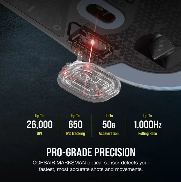 Мышь беспроводная Corsair M75 Lightweight RGB Wireless (CH-931D010-EU) - Фото 3 Мышь беспроводная Corsair M75 Lightweight RGB Wireless (CH-931D010-EU) - изображение 3