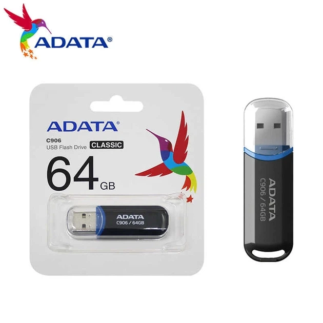 Флеш-накопичувач ADATA USB 2.0 C906 64Gb Black - Фото 6 Флеш-накопичувач ADATA USB 2.0 C906 64Gb Black - изображение 6