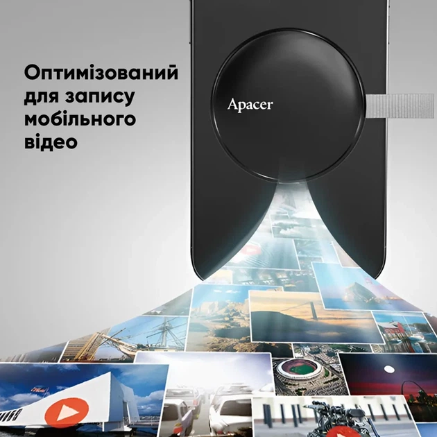 Портативний SSD Apacer Magnetic AS725 1 TB USB 3.2 Gen.2 Type-C MagSafe Black - изображение 9