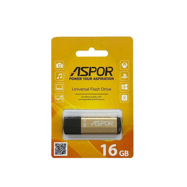 USB Flash Aspor AR121 16GB- золотий - изображение 2