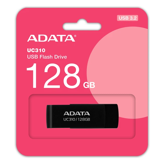Флеш-накопичувач ADATA USB 3.2 UC310 128Gb Black - Фото 2 Флеш-накопичувач ADATA USB 3.2 UC310 128Gb Black - изображение 2