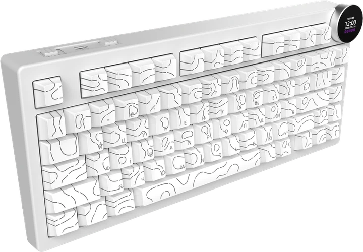 Бездротова механічна клавіатура Ajazz AK820 V2 White Peach Switch (AK820-V2-WP-S-W) - Фото 4 Бездротова механічна клавіатура Ajazz AK820 V2 White Peach Switch (AK820-V2-WP-S-W) - зображення 4