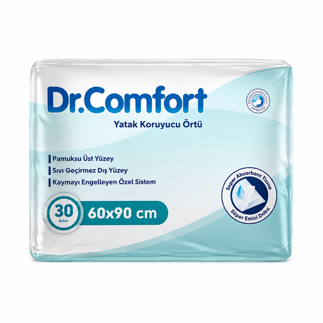 Пеленки поглощающие Dr. Comfort 60×90 см, 30 шт - одноразовые пеленки для взрослых, впитывающие пеленки (2058) - изображение 2