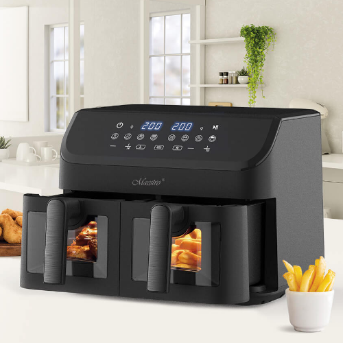 Аерофрітюрниця з двома чашами 4,5л + 4,5л 2000W MR-758 Maestro - изображение 2