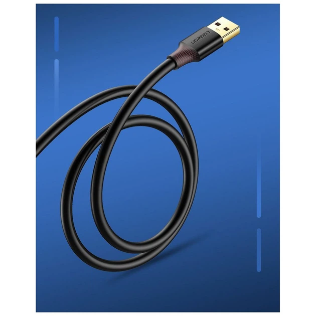 Дата кабель USB 3.0 AM/AF 3.0m US129 Black Ugreen (30127) - зображення 4