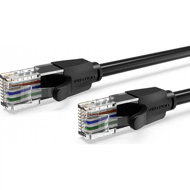 Патч-корд 1.5m UTP cat 6 RJ-45 flat black Vention (IBJBG) - Фото 2 Патч-корд 1.5m UTP cat 6 RJ-45 flat black Vention (IBJBG) - изображение 2