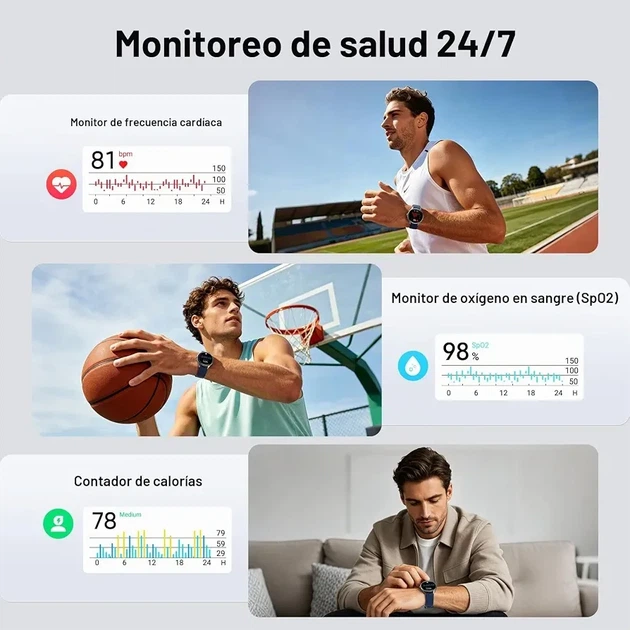 Смарт-часы Fitpolo 1,27 HD дисплей, Bluetooth, звонок/ответ, IP68 - изображение 5