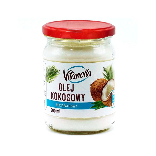 Олія кокосова Vitanella Olej Kokosowy рафінована 500 мл - зображення 2
