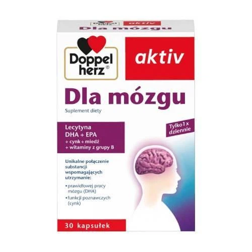Комплекс витаминов Doppelherz aktiv Dla mózgu – Комплекс для памяти, концентрации и работы мозга, 30 капсул - Фото 1 Комплекс витаминов Doppelherz aktiv Dla mózgu – Комплекс для памяти, концентрации и работы мозга, 30 капсул - изображение 1