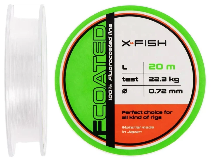 Флюорокарбон X-Fish FCoated 20m 0,72mm 22.3kg - Фото 1 Флюорокарбон X-Fish FCoated 20m 0,72mm 22.3kg - зображення 1