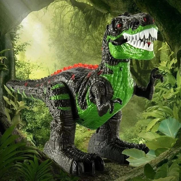 Робот Динозавр на радиоуправлении Tyrannosaur, USB кабель, пульт управления, подсветка, звук, ходит (i7-145444) - изображение 2