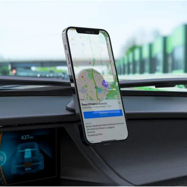 Держатель для телефона в машину HOCO CA79 Ligue central console magnetic car holder Черный - Фото 6 Держатель для телефона в машину HOCO CA79 Ligue central console magnetic car holder Черный - изображение 6