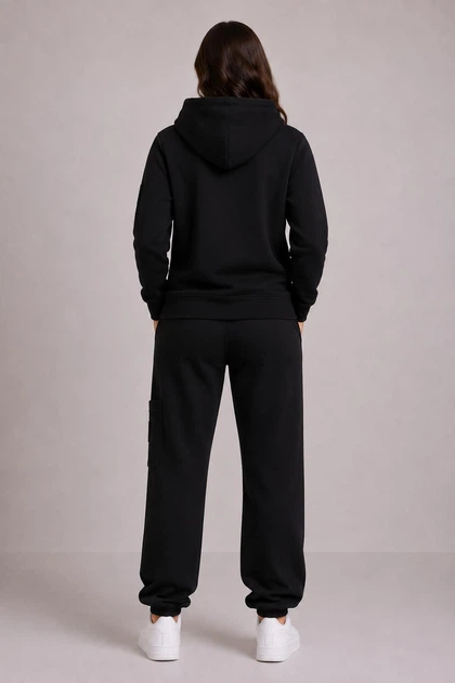 Жіночий костюм кофта+штани чорний XL ADS-159 - зображення 3