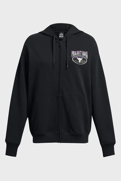 Жіноче чорне худі Pjt Rck HW Terry FZ OS Q1 Under Armour M 1383599-001 - изображение 4