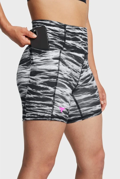 Жіночі чорні велосипедки з візерунком Pjt Rck HWT Shorts Tools Under Armour XL 1388091-001 - Фото 4 Жіночі чорні велосипедки з візерунком Pjt Rck HWT Shorts Tools Under Armour XL 1388091-001 - изображение 4