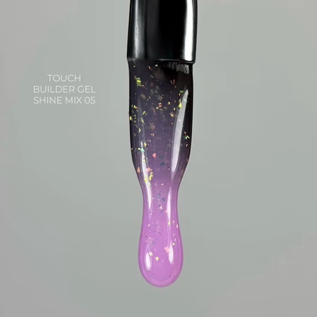 TOUCH Builder Gel Shine Mix 05 Камуфлюючий будівельний гель, 15 мл - изображение 5