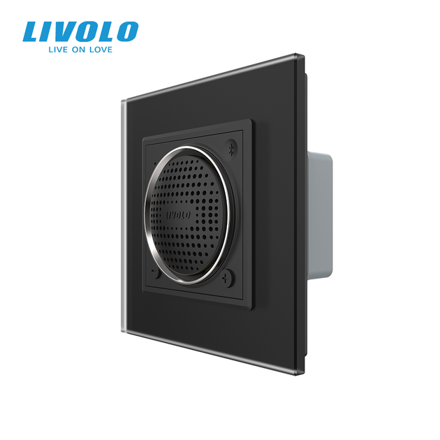 Встраиваемая Bluetooth-колонка LIVOLO с TWS (стерео), черное матовое стекло - Фото 1 Встраиваемая Bluetooth-колонка LIVOLO с TWS (стерео), черное матовое стекло - изображение 1