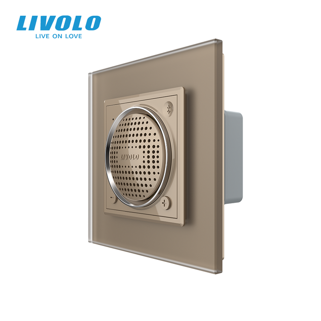 Встраиваемая Bluetooth-колонка LIVOLO с TWS (стерео), золотое матовое стекло - Фото 1 Встраиваемая Bluetooth-колонка LIVOLO с TWS (стерео), золотое матовое стекло - изображение 1