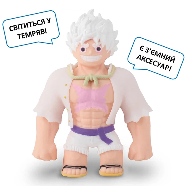 Стретч-игрушка Elastikorps полимерная 13 см Луффи зеленая - изображение 3