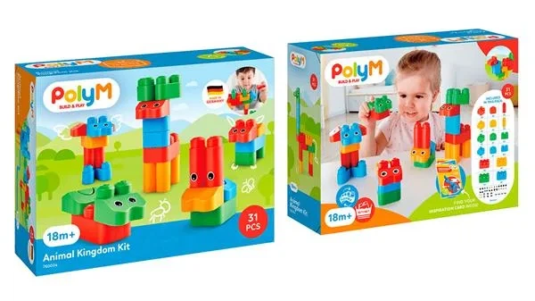 Конструктор PolyM 50 деталей пластиковый разноцветный - Фото 12 Конструктор PolyM 50 деталей пластиковый разноцветный - изображение 12