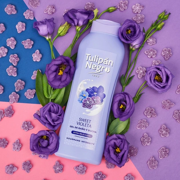 Гель для душа Tulipan Negro Shower Gel - Sweet Violeta (650 мл) - изображение 6