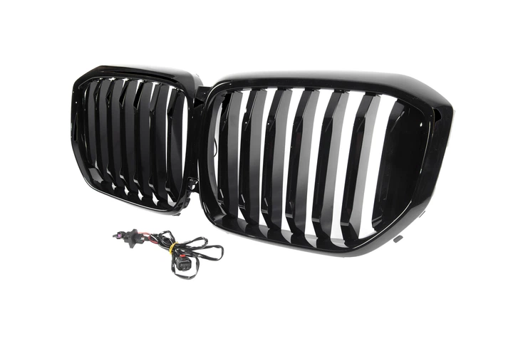 Ноздри 1 Bar LED (2023-2026, чёрный глянец) для BMW X5 G05 2019–2026 гг - изображение 7