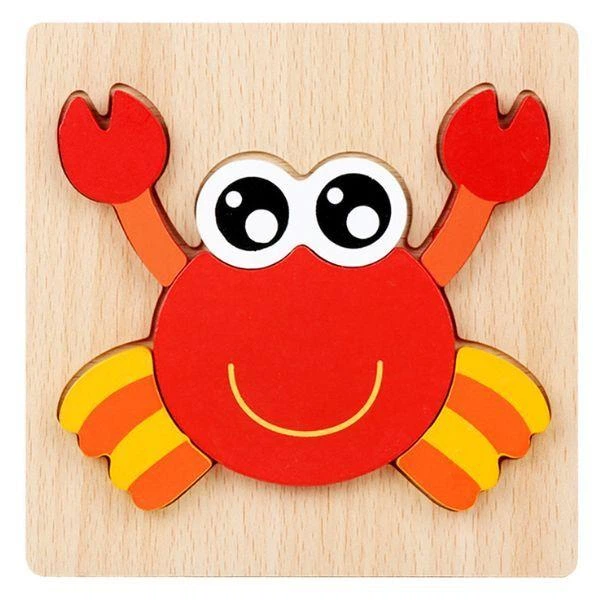 Интерактивная игрушка деревянный пазл фигурный 4 элемента из дерева головоломка для детей развивающие - изображение 8