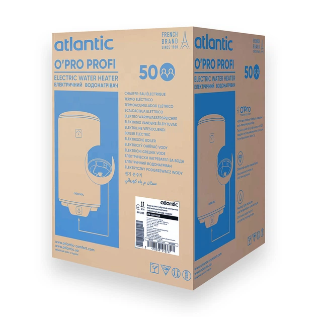 Водонагреватель Atlantic Opro Profi VM 050 D400S (1500W) бойлер - Фото 6 Водонагреватель Atlantic Opro Profi VM 050 D400S (1500W) бойлер - изображение 6