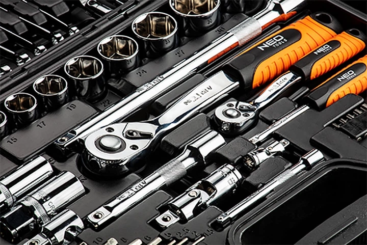 Набор инструментов NEO Tools 1/2", 3/8" и 1/4" 219 предметов в кейсе - Фото 3 Набор инструментов NEO Tools 1/2", 3/8" и 1/4" 219 предметов в кейсе - изображение 3