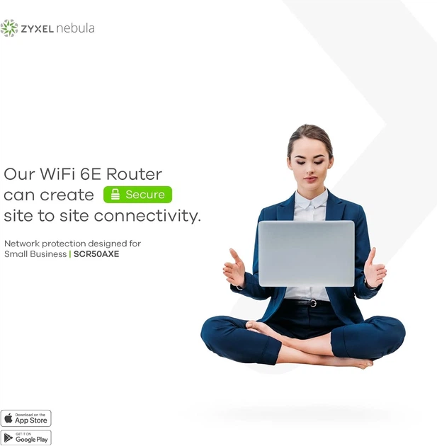 Облачный маршрутизатор Zyxel SCR 50AXE Wi-Fi 6E AXE5400 Белый (102278395) - изображение 7