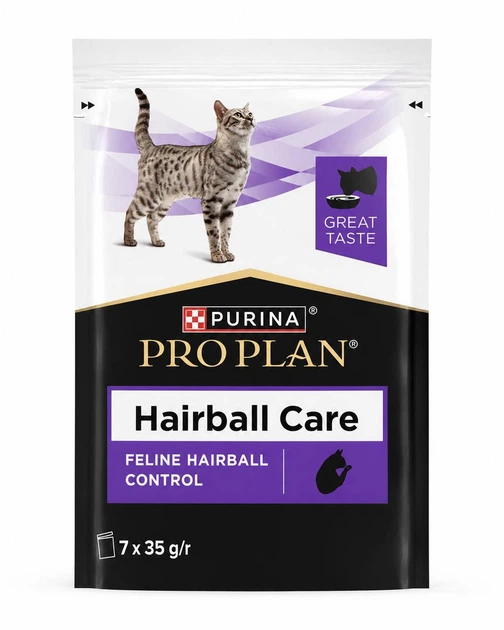 Консервований корм Purina Pro Plan Veterinary Diets Veterinary Diets Hairball Care Вологий корм для дорослих котів для виведення шерсті 7 шт х 35 г (8445292296885) - Фото 2 Консервований корм Purina Pro Plan Veterinary Diets Veterinary Diets Hairball Care Вологий корм для дорослих котів для виведення шерсті 7 шт х 35 г (8445292296885) - зображення 2