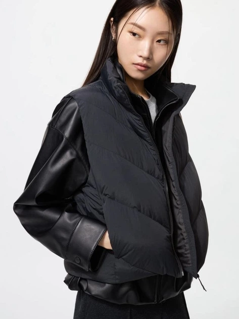 Куртка из искусственной кожи женская Uniqlo 490148469 M Черная (1159851802) - изображение 5