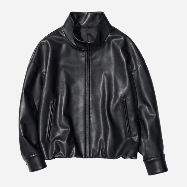 Куртка из искусственной кожи женская Uniqlo 490148469 M Черная (1159851802) - изображение 6