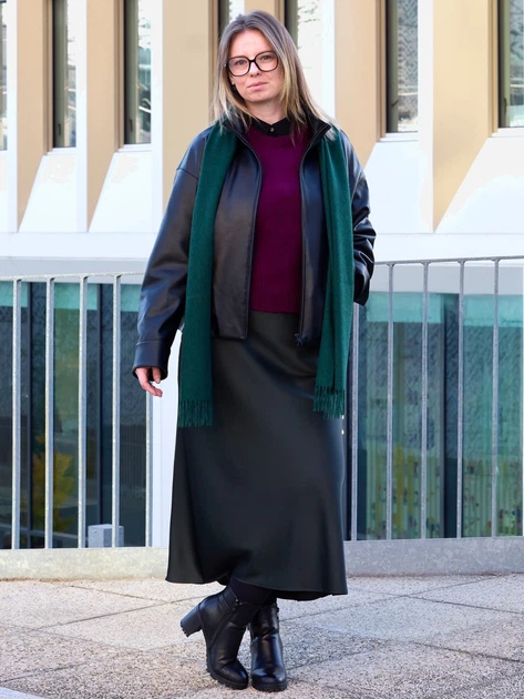 Куртка из искусственной кожи женская Uniqlo 490148469 M Черная (1159851802) - изображение 16