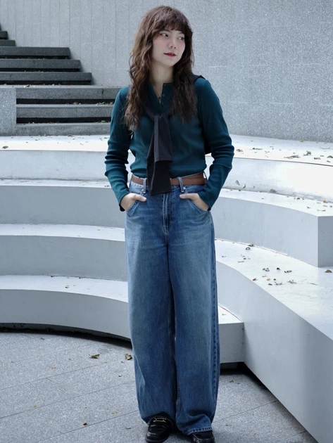 Лонгслив длинный женский Uniqlo 652251550 L Зеленый (1162016360) - изображение 6