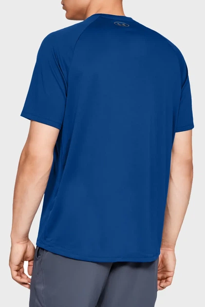 Чоловіча синя футболка UA Tech 2.0 SS Tee Under Armour S 1326413-400 - Фото 2 Чоловіча синя футболка UA Tech 2.0 SS Tee Under Armour S 1326413-400 - изображение 2