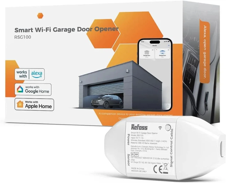 Контроллер гаражных ворот Refoss RSG100 Smart Wi-Fi / Apple CarPlay / Alexa, Google / 2.4 ГГц / White (102243923) - Фото 1 Контроллер гаражных ворот Refoss RSG100 Smart Wi-Fi / Apple CarPlay / Alexa, Google / 2.4 ГГц / White (102243923) - изображение 1