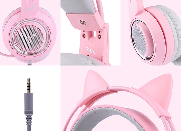 Наушники SOMIC G951s Wired Gaming Headset Pink (6970114721525) - изображение 6