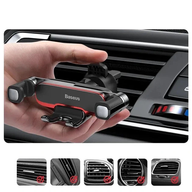 Автотримач для телефона Baseus Mr Hui Gravity Car Mount Black - Фото 7 Автотримач для телефона Baseus Mr Hui Gravity Car Mount Black - зображення 7
