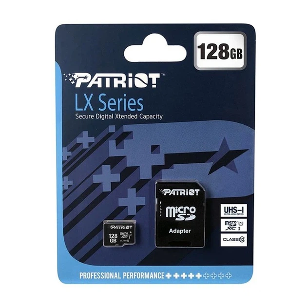 Карта пам'яті microSDXC (UHS-1) Patriot LX Series 128Gb class 10 (adapter SD) - зображення 2