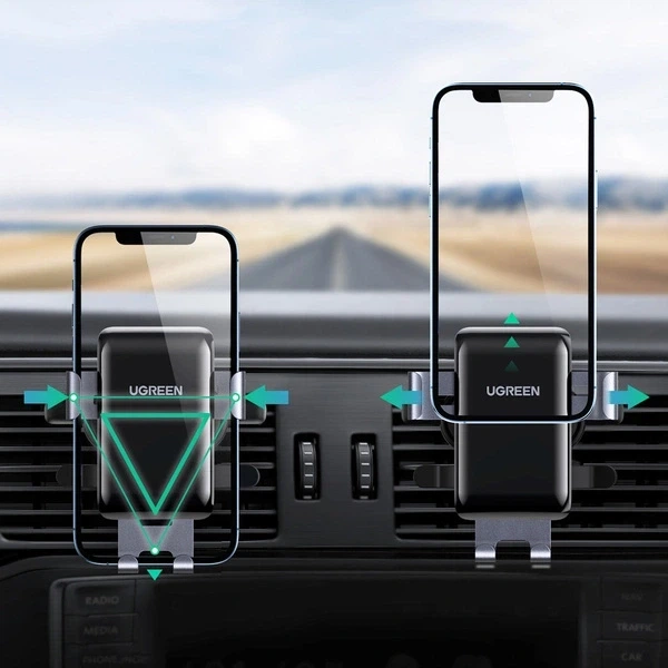 Автотримач для телефона UGREEN LP274 Gravity Phone Holder for Round Air Vent gray - Фото 5 Автотримач для телефона UGREEN LP274 Gravity Phone Holder for Round Air Vent gray - изображение 5