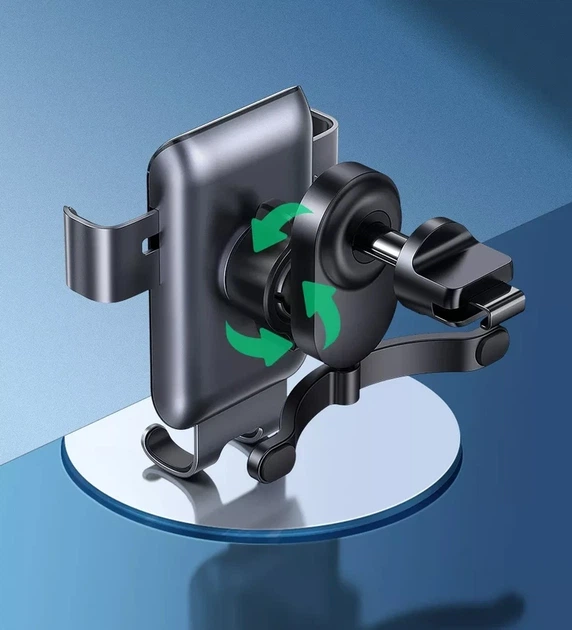 Автотримач для телефона UGREEN LP274 Gravity Phone Holder for Round Air Vent gray - Фото 8 Автотримач для телефона UGREEN LP274 Gravity Phone Holder for Round Air Vent gray - изображение 8