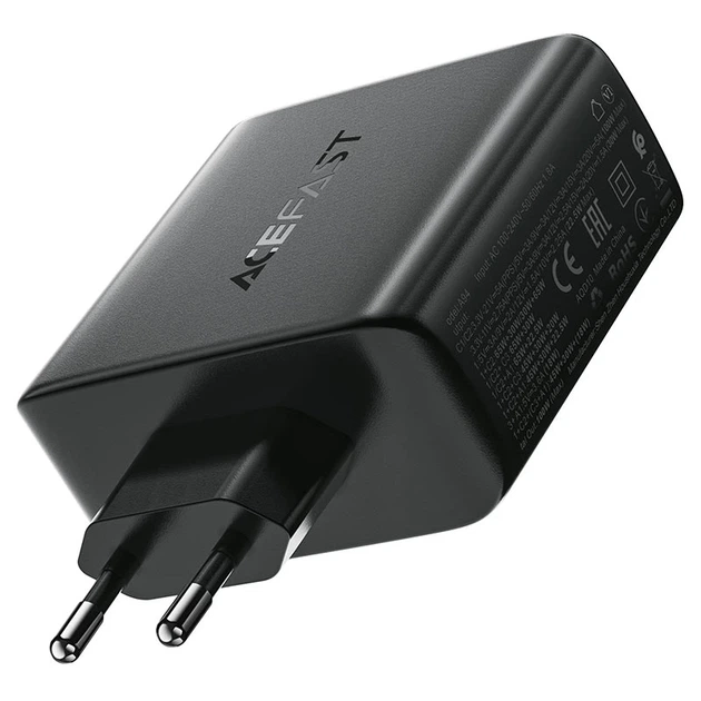 Мережевий зарядний пристрій ACEFAST A94 PD100W GaN (3*USB-C+USB-A) charger Black - Фото 4 Мережевий зарядний пристрій ACEFAST A94 PD100W GaN (3*USB-C+USB-A) charger Black - изображение 4