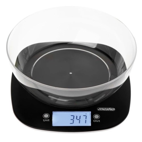 Кухонные весы Mesko MS 3179 Black — с чашей, до 5 кг - Фото 2 Кухонные весы Mesko MS 3179 Black — с чашей, до 5 кг - изображение 2