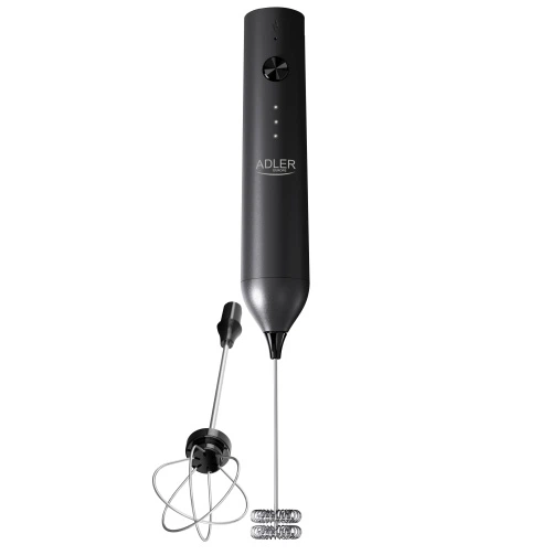Спінювач молока Adler AD 4533 — акумуляторний 2-в-1 із 3 швидкостями та USB-C - зображення 2