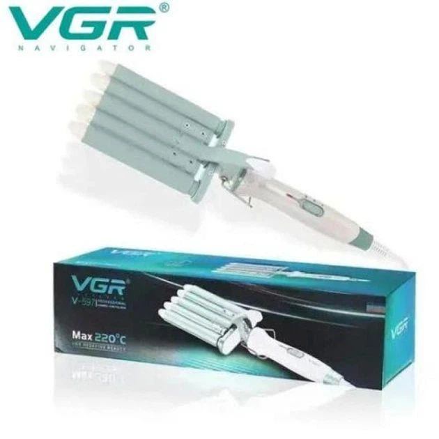 Потрійна плойка VGR V-597 30 мм з турмаліновим покриттям для створення хвиль і локонів 10904 - Фото 9 Потрійна плойка VGR V-597 30 мм з турмаліновим покриттям для створення хвиль і локонів 10904 - зображення 9