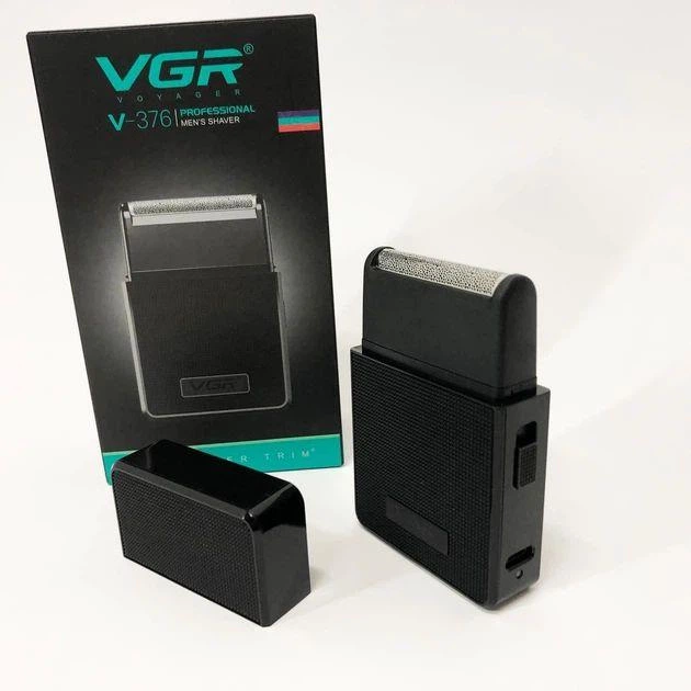 Аккумуляторная электробритва VGR V-376 Black для мужского сухого бритья 10660 - изображение 3