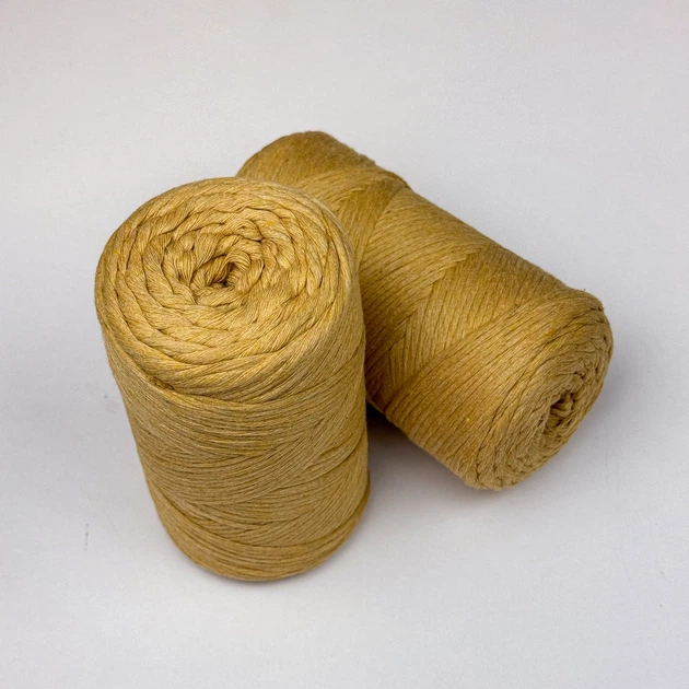 Шпагат для декору YarnArt twisted macrame 3mm 250г гірчичний (2190796) - зображення 2