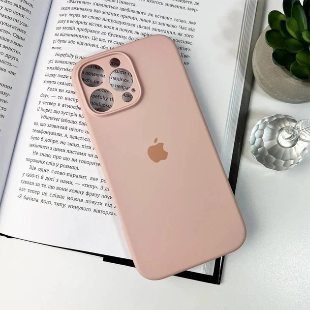 Чохол силіконовий Full Silicone Case for iPhone 15 Pro Pink Sand (з захистом камери) - изображение 5